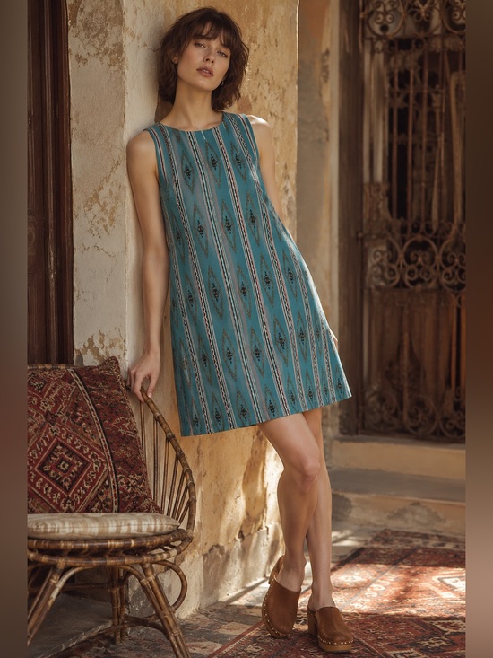 Alice + Olivia Dresses & Skirts - Alice + Olivia Beaded Ikat Stripe Shift Dress Blue Multi Homecoming NWT 10/12